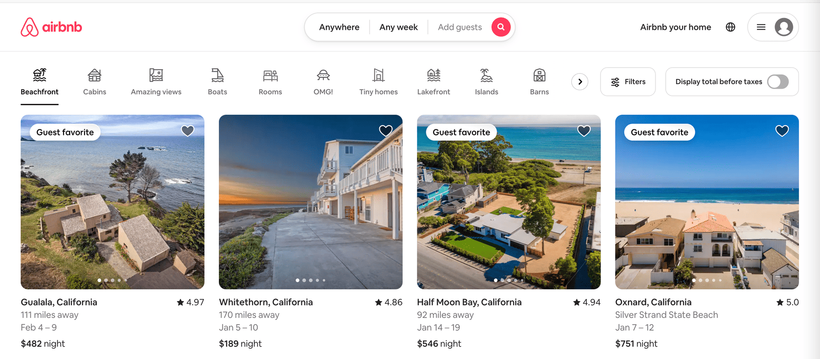best travel nurse housing site, airbnb homepage