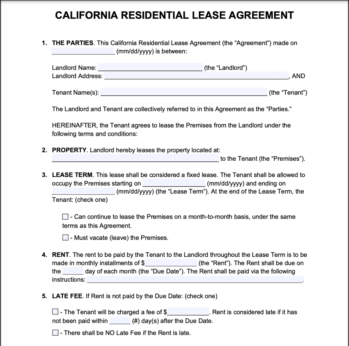 travel nurse rental lease agreement example